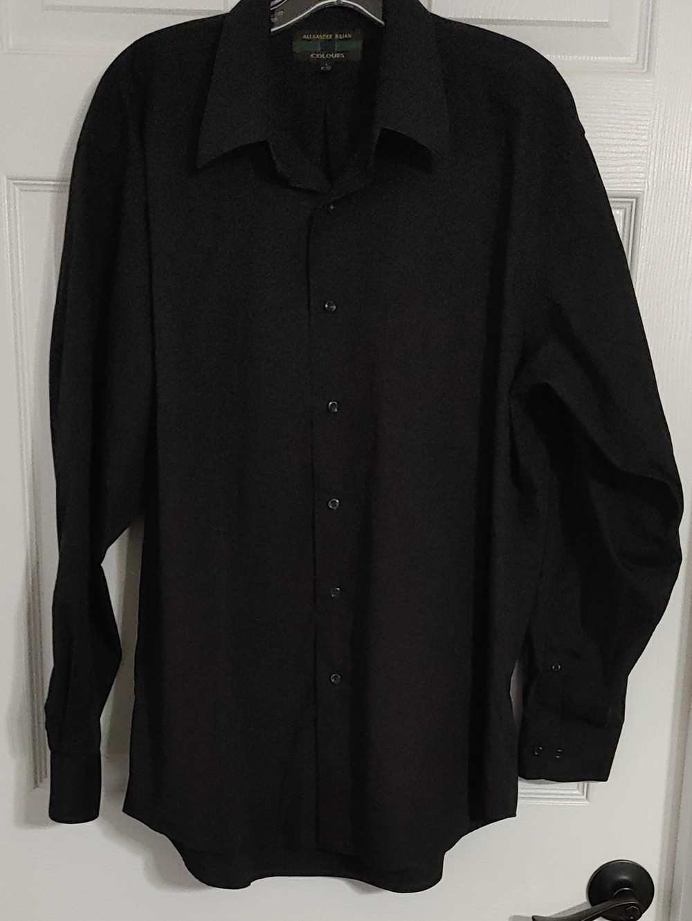 Alexander Julian Black Long Sleeve Dress Shirt Mens Large 16-16.5 34/35